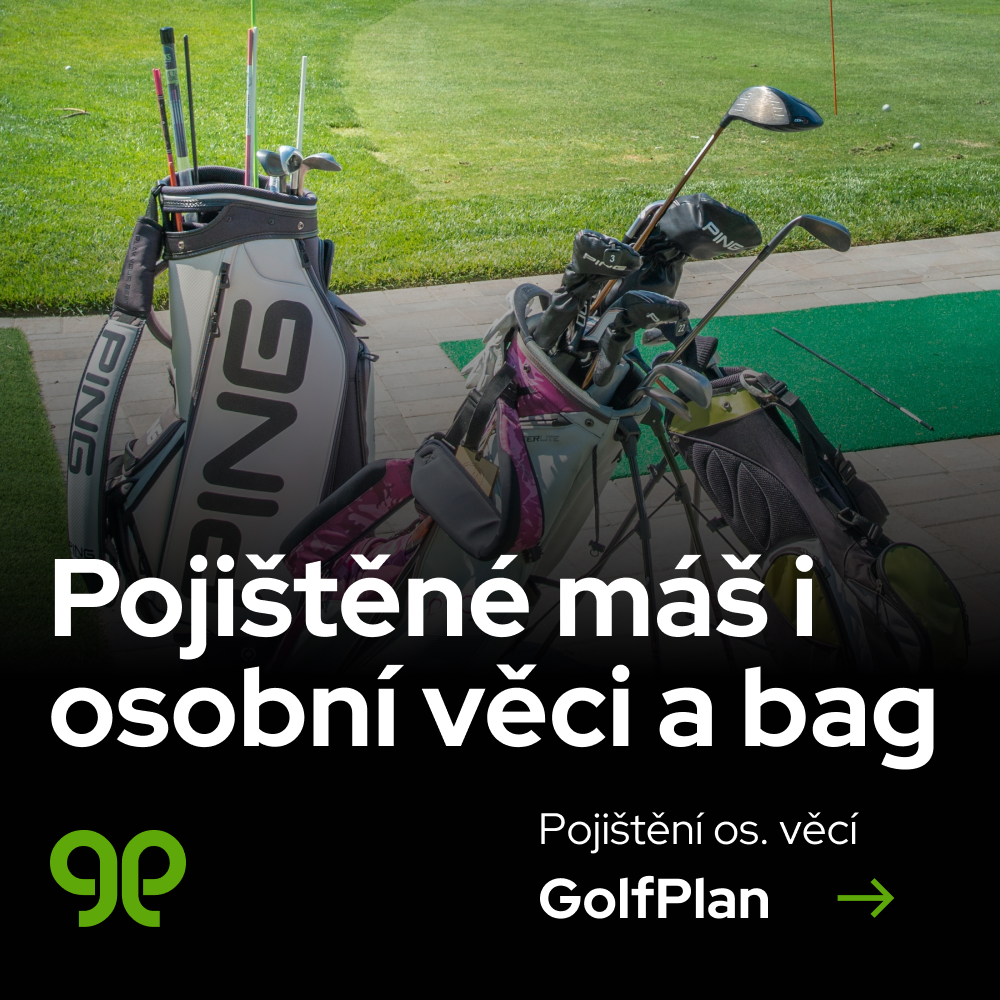 GolfPlan pojištění 5 - Pojištění osobních věcí a příslušenství na golf - golfový bag a hole